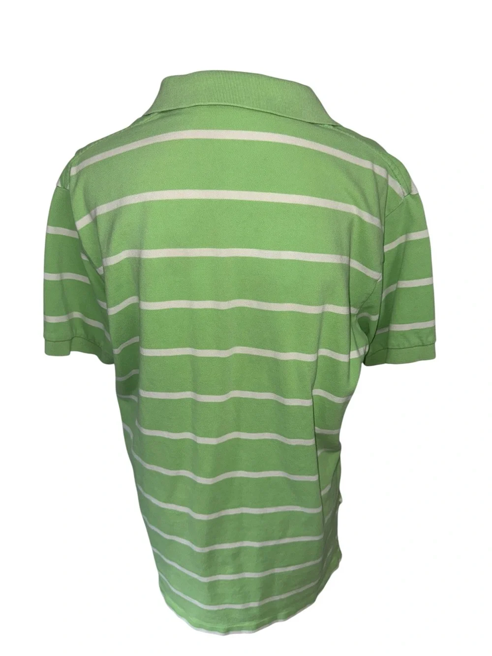 Polo Ralph Lauren Striped Polo Shirt Green White Short Sleeve Pony Logo Large